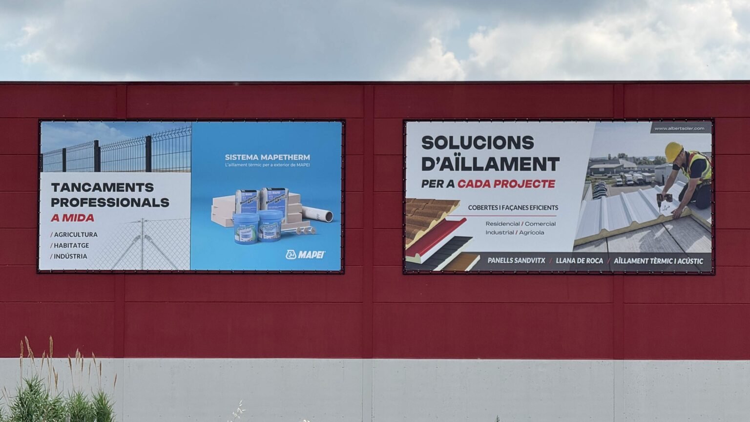 Lonas publicitarias composición parcial de lonas publicitarias - Albert Soler Subminstraments Industrials
